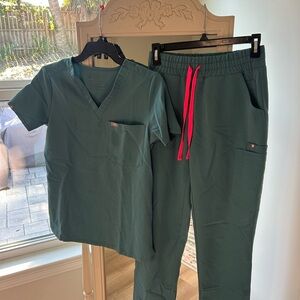 Figs Teal Scrub Set